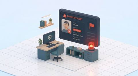Illustrative controlled entrance for authorized watchlist review