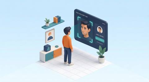 Illustrative entrance view for candidate face review