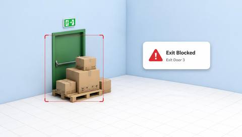Illustrative exit approach with a potential obstruction
