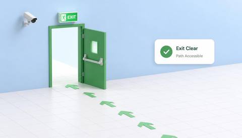 Illustrative escape approach showing doorway and circulation space