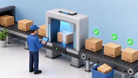 Illustration of a product inspected against defined visible quality criteria