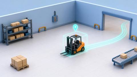 Illustrative vehicle track through a monitored yard
