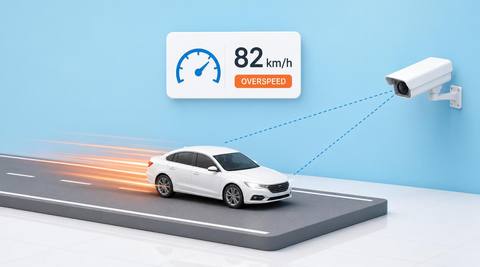 Illustrative measured site-road segment used for speed assessment
